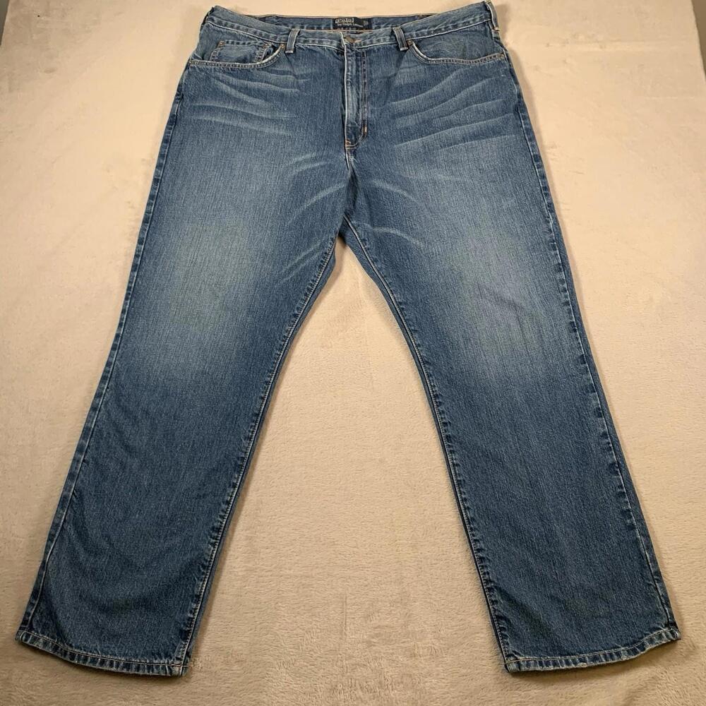 Polo‎ Ralph Lauren Jeans 40x30 Made In USA Vintage Denim Blue 90s Straight Leg